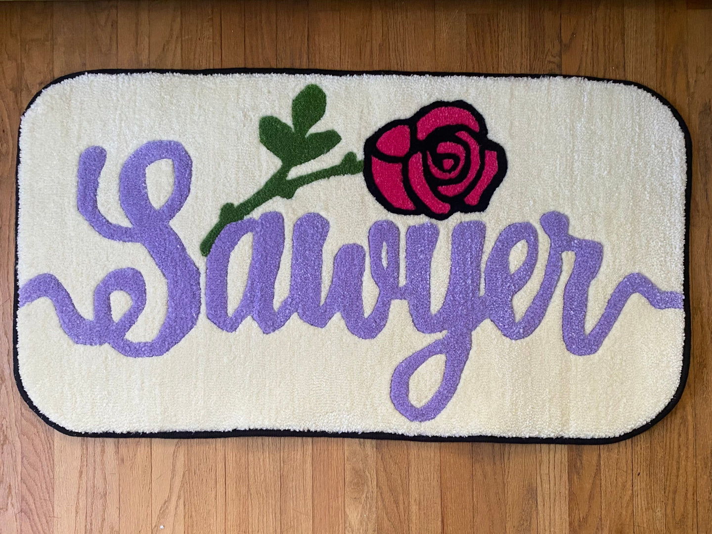 Custom rug for Sawyer Rose