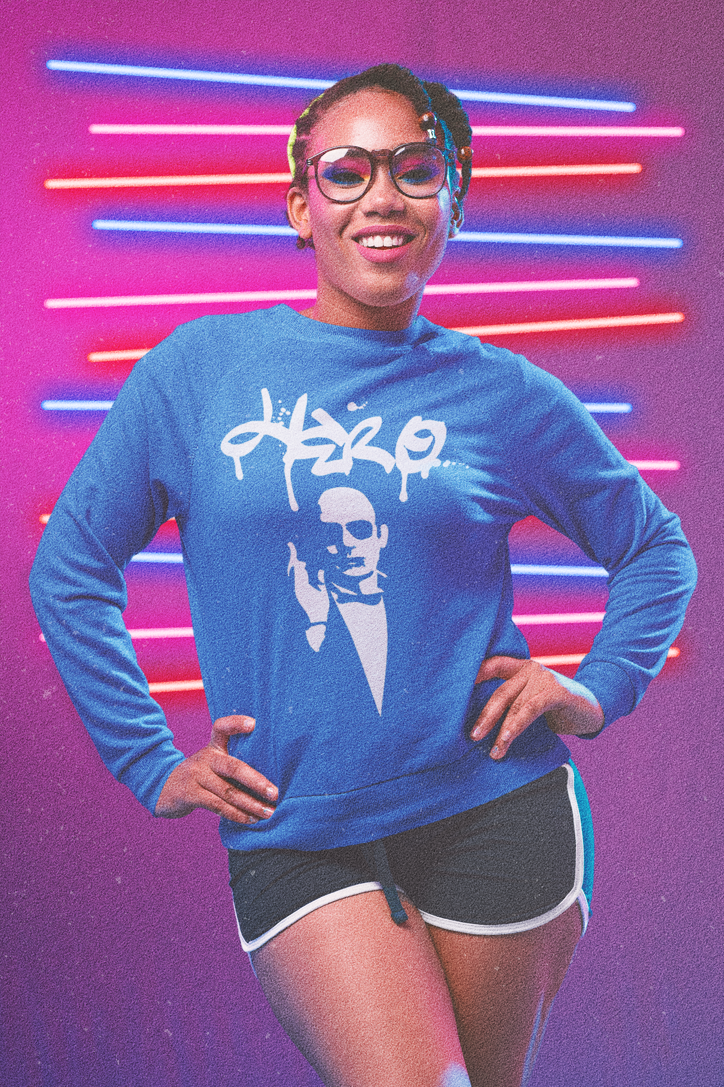 HERO: HUNTER S. THOMPSON - Men's Crew Neck Sweatshirt
