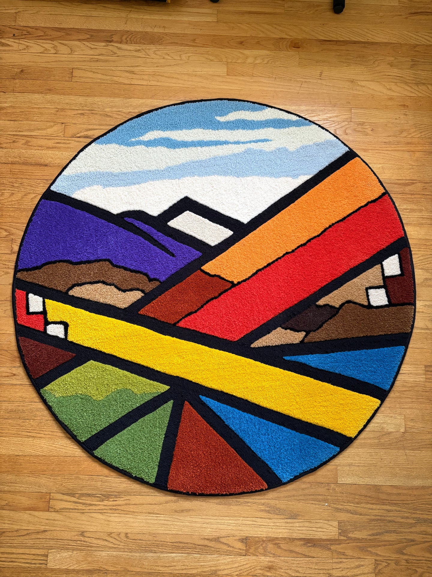 4'4" Wool rug inspired by Telluride, CO