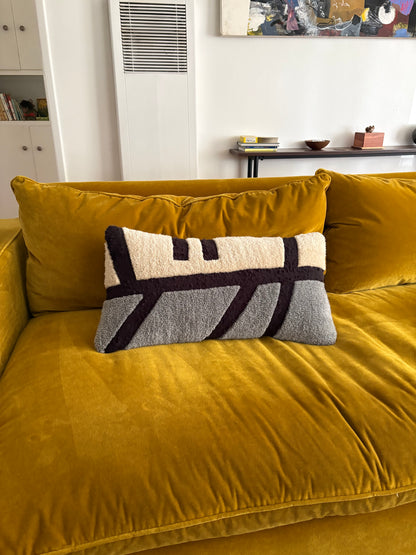#14 - The loop & cut pile tufted Pillow 12" x 26" Acrylic