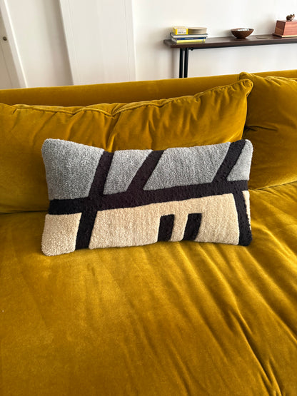 #14 - The loop & cut pile tufted Pillow 12" x 26" Acrylic