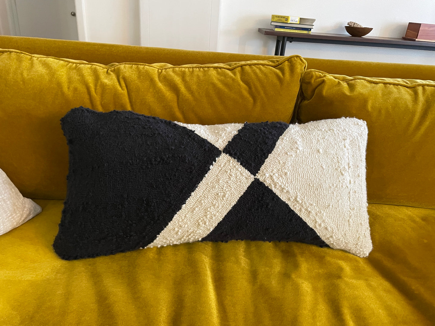 First loop pile pillow