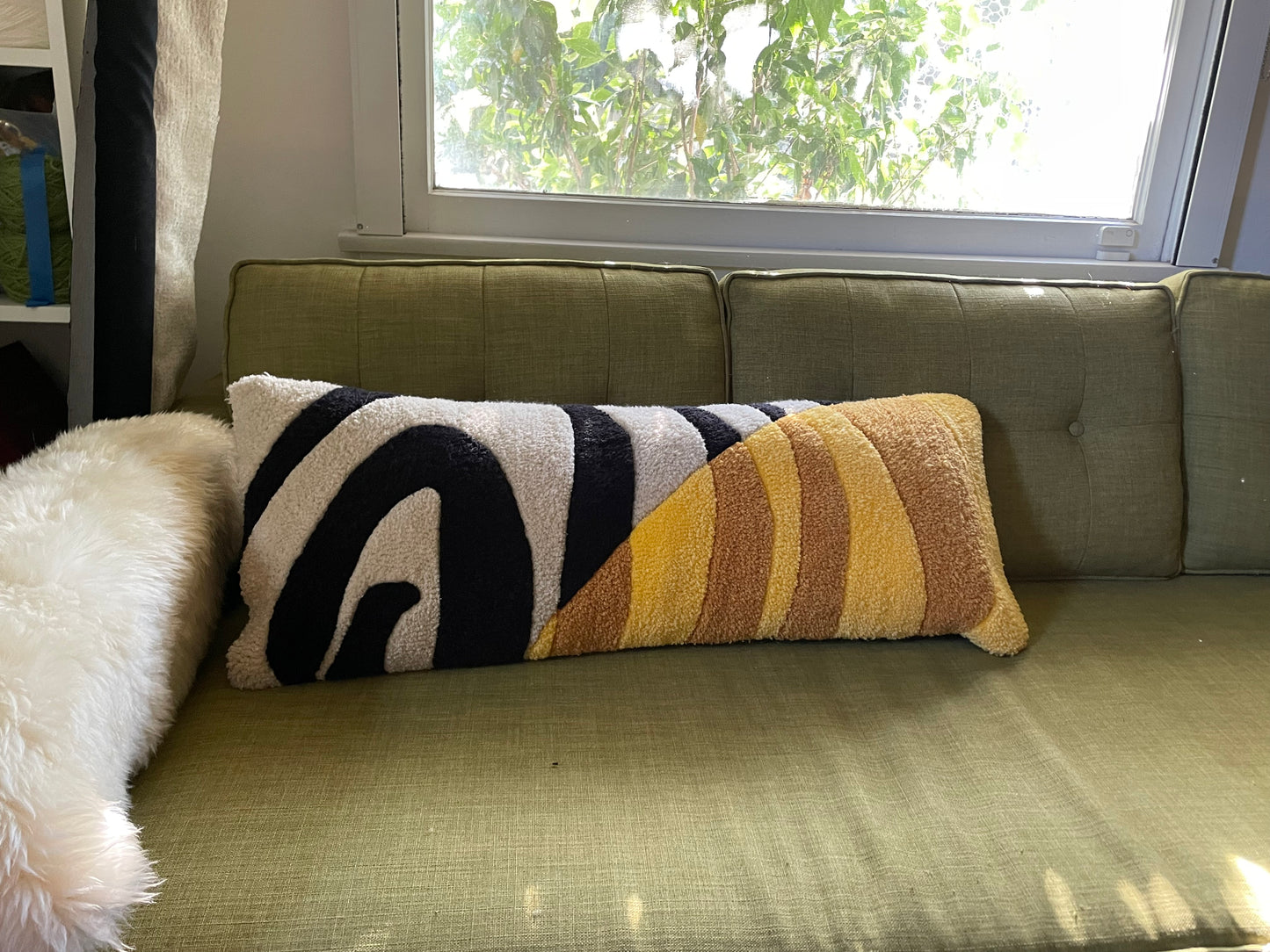 #12 - Cut pile tufted pillow - 12" x 36" Acrylic