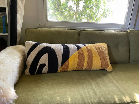 #12 - Cut pile tufted pillow - 12" x 36" Acrylic