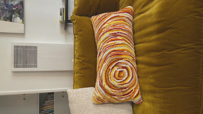 FIRE - The tufted Pillow 12" x 26"